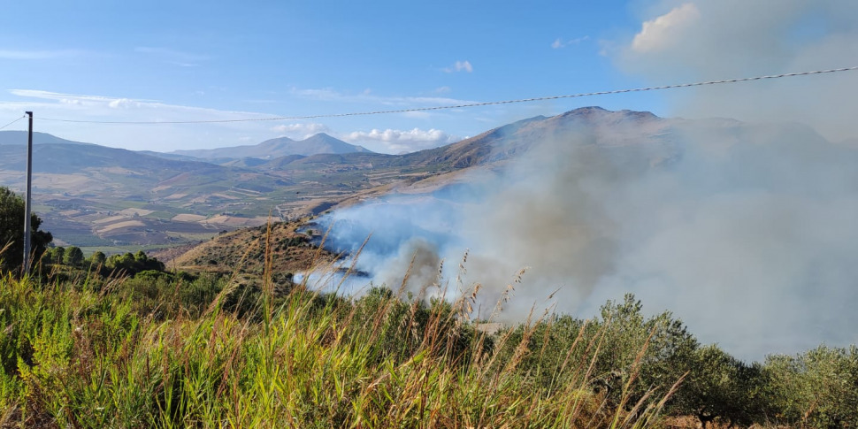 Incendio A Calatafimi Ecco Le Immagini Del Rogo Alla Sughereta Del