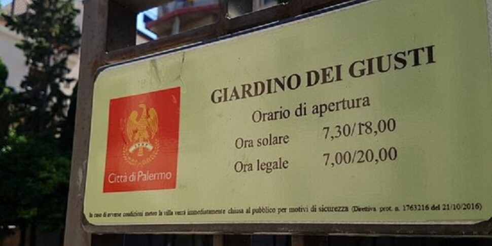 Palermo Sparita La Targa Dal Giardino Dei Giusti Giornale Di Sicilia