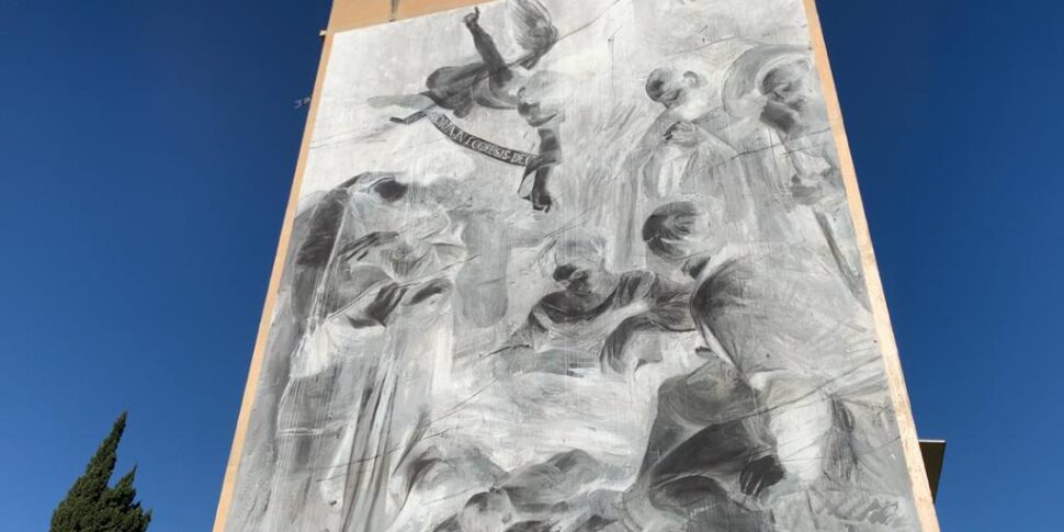 Un altro murales allo Sperone a Palermo così riprende vita la Natività