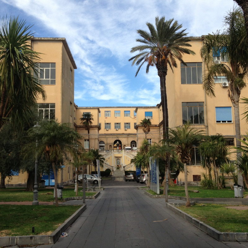 L'ospedale Vittorio Emanuele di Catania dove è avvenuta l'aggressione