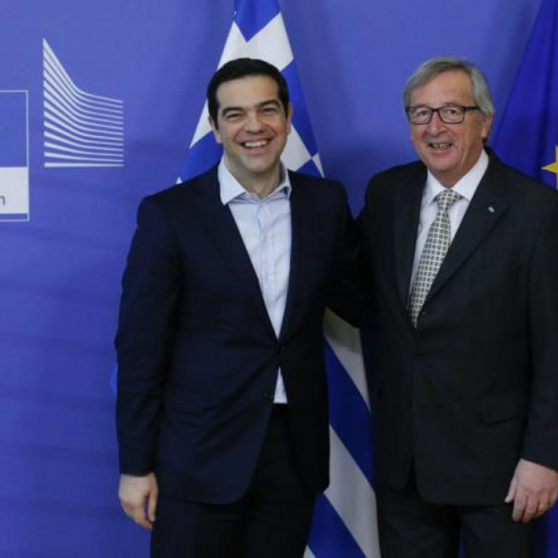 Alexis Tsipras con Claude Juncker