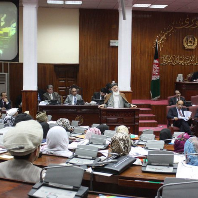 L'aula della Camera del Parlamento afghano