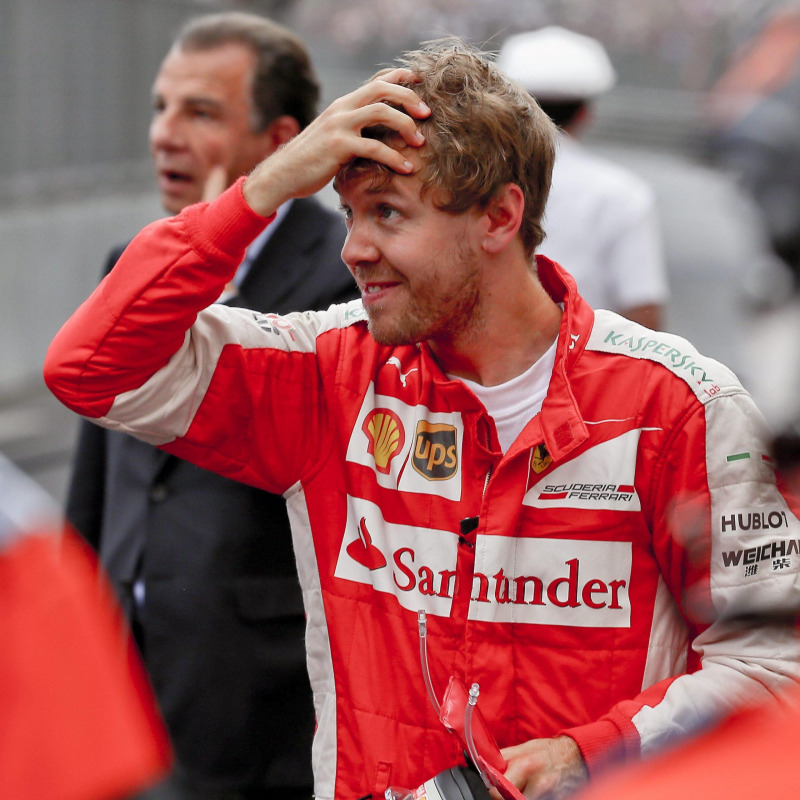 Il pilota della Ferrari, Sebastian Vettel