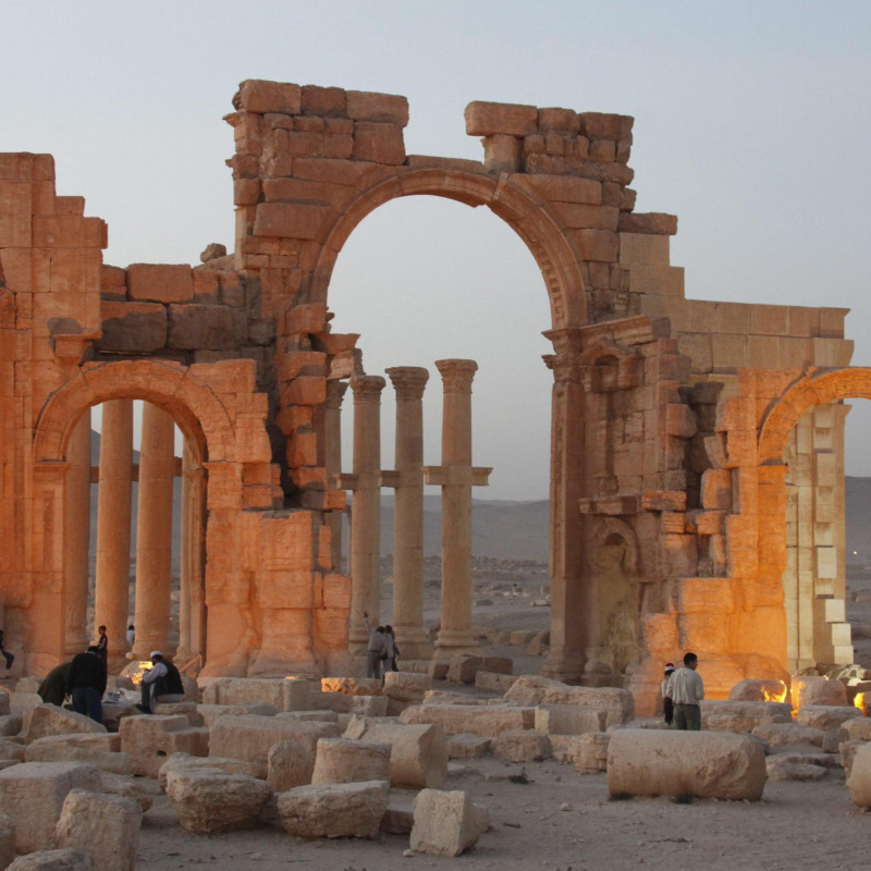 Il tempio di Palmira distrutto dall'Isis