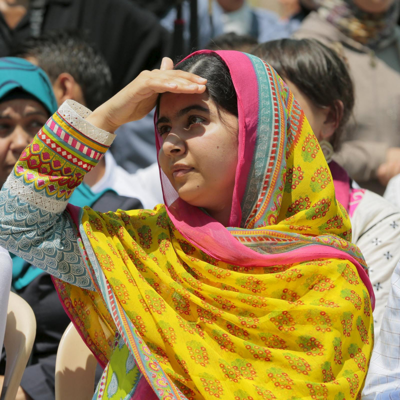 Malala Yousafzai, 18 anni. Attivista pakistana e vincitrice del premio Nobel per la pace