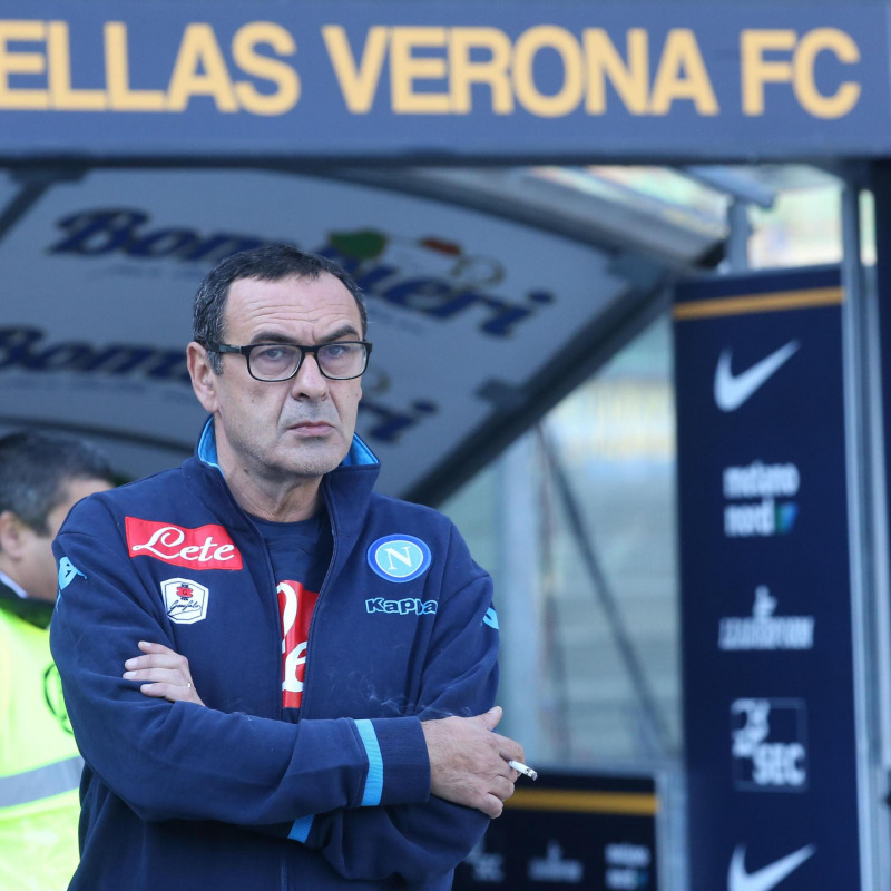 L'allenatore del Napoli Maurizio Sarri