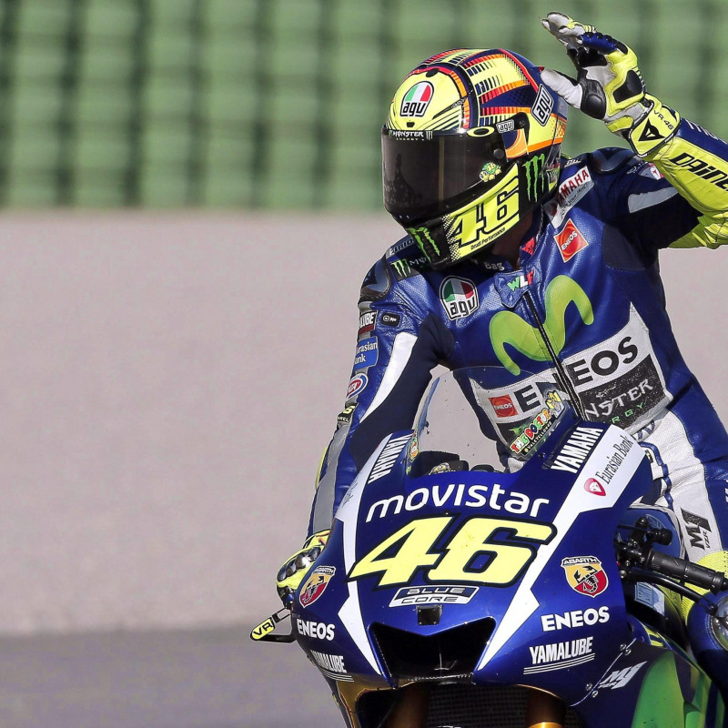 Valentino Rossi in sella alla sua Yamaha