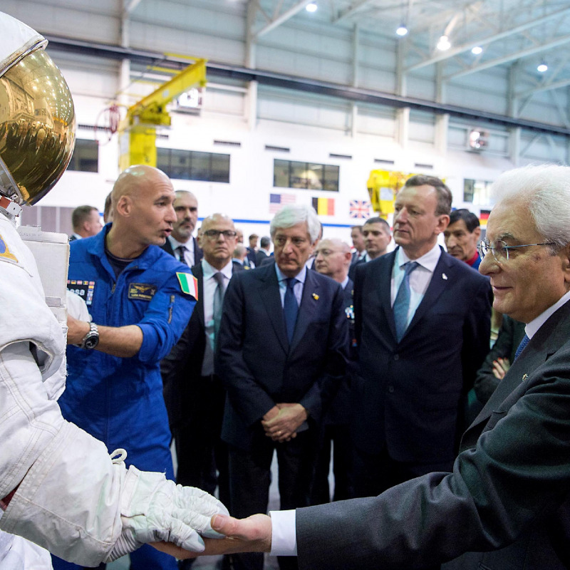 Il presidente della Repubblica Sergio Mattarella allo Space Center della Nasa a Houston