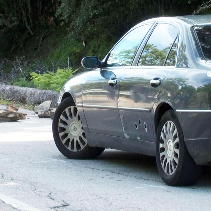 L'auto sulla quale viaggiava Antoci