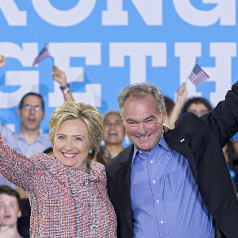 Hillary Clinto e Tim Kaine