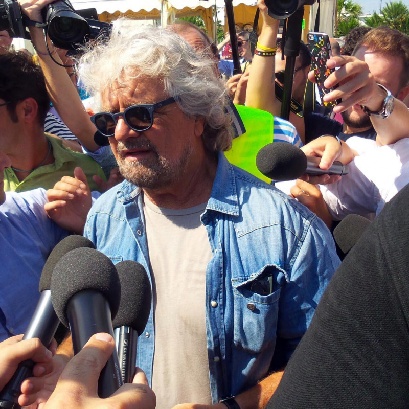 Beppe Grillo a Palermo per la Festa Italia 5 Stelle - Fonte Ansa