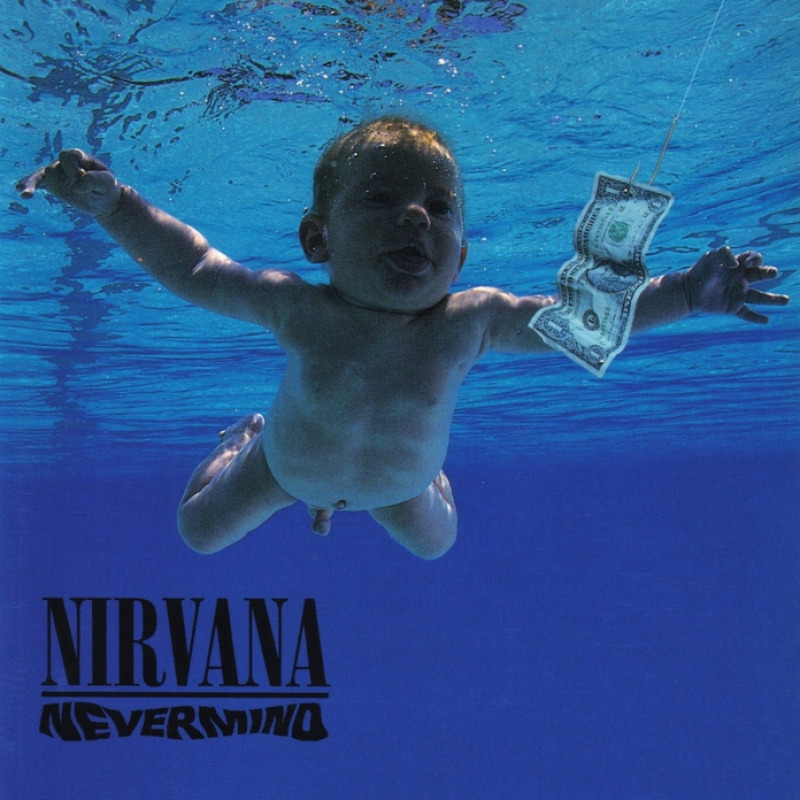 Un'immagine della copertina dell'album Nevermind dei Nirvana