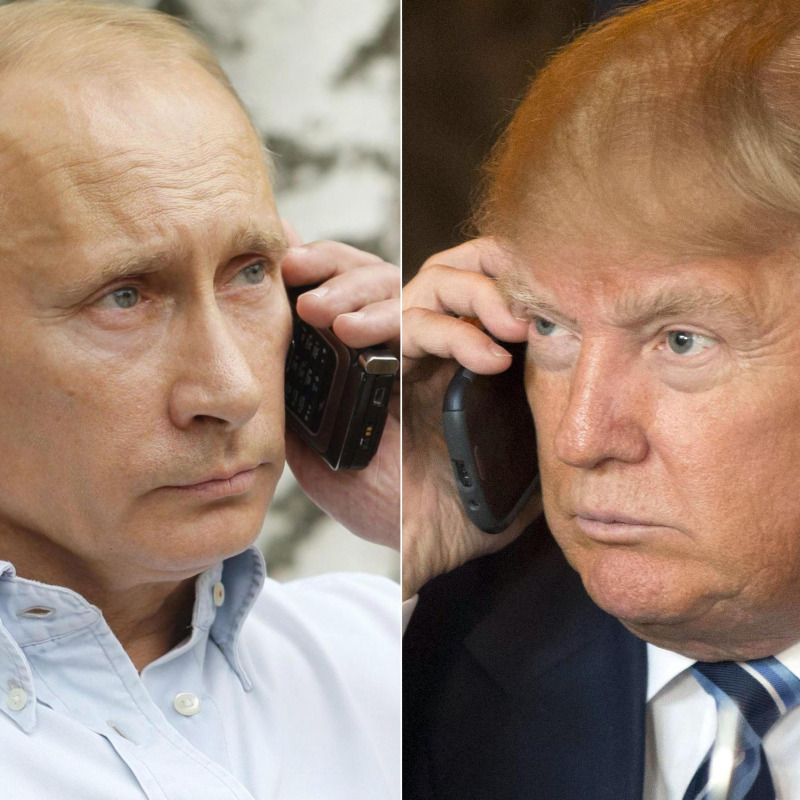 Il presidente russo Vladimir Putin e il neo eletto presidente Usa Donald Trump