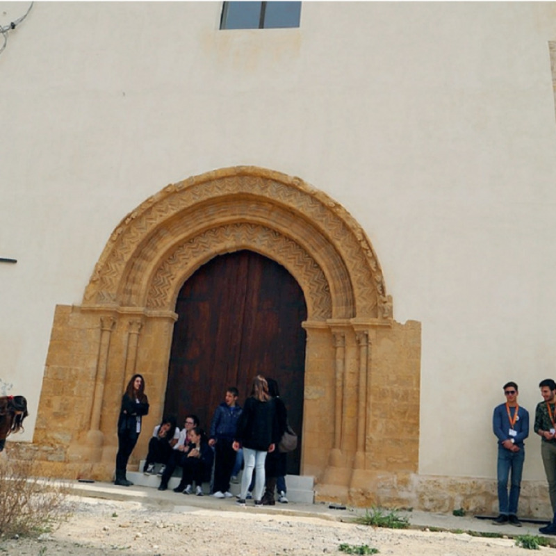 L'antica Chiesa di Santa Maria degli Angeli a Caltanissetta con il portale restaurato