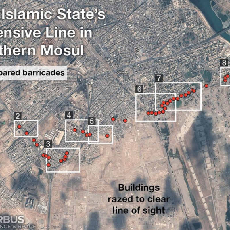 La linea difensiva dell'Isis a Mosul