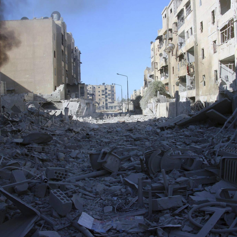 La città di Aleppo dopo gli ultimi bombardamenti