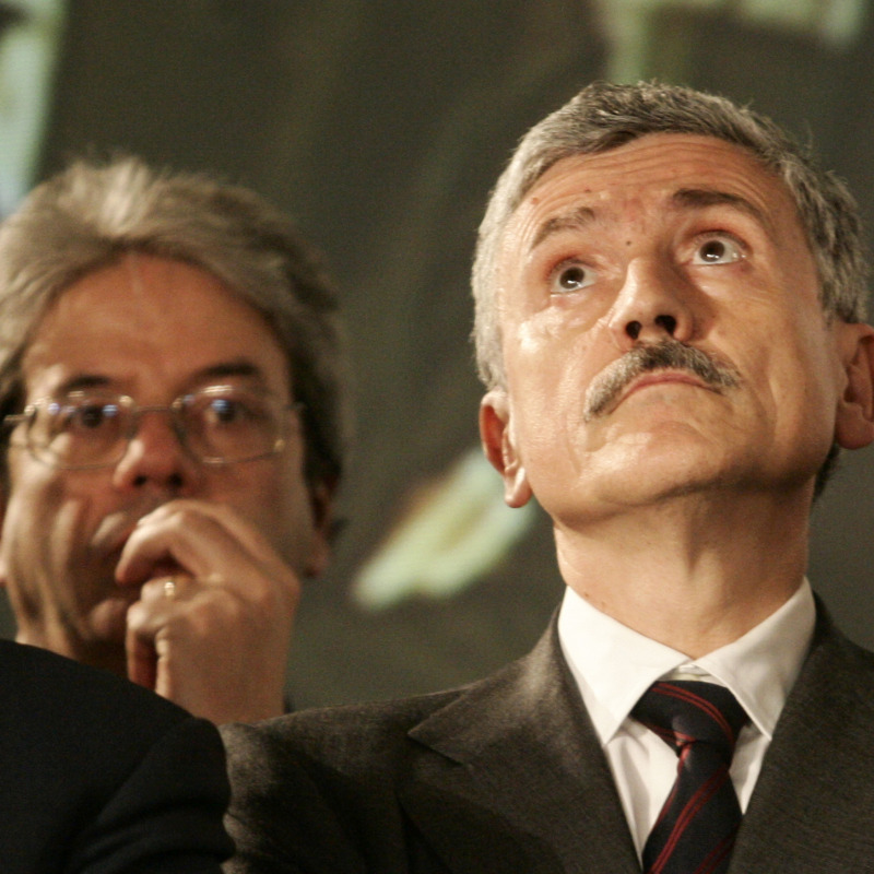 Paolo Gentiloni con Massimo D'Alema