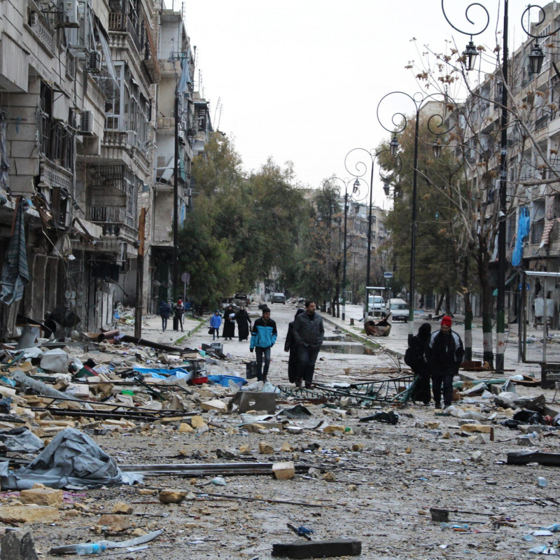 Aleppo devastata dai bombardamenti - Fonte Ansa