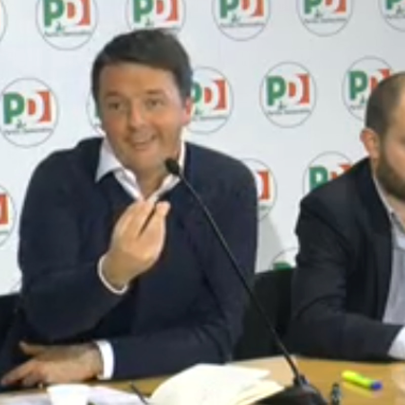 L'ex presidente del consiglio Matteo Renzi durante l'assemblea nazionale del Pd - Ansa