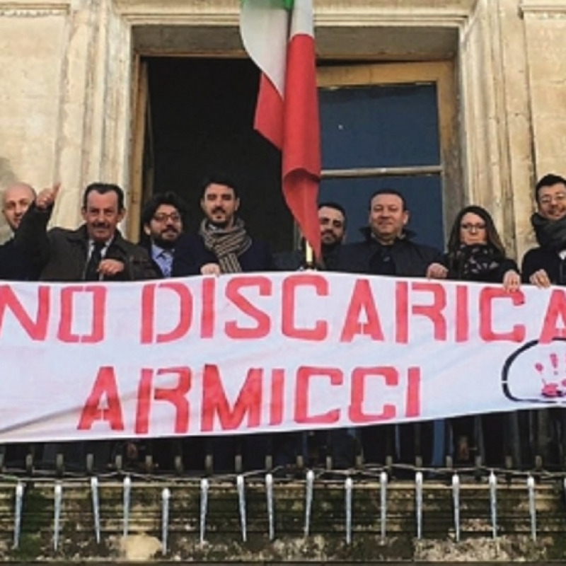 Una protesta contro la nuova discarica di Lentini