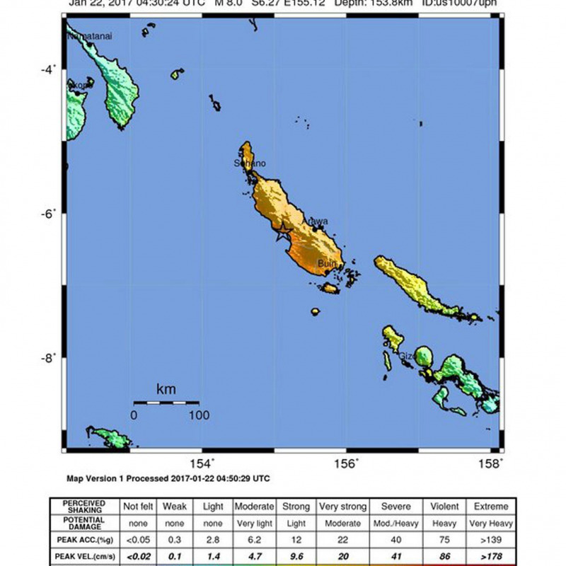 Terremoto magnitudo 8 isole Salomone - Ansa