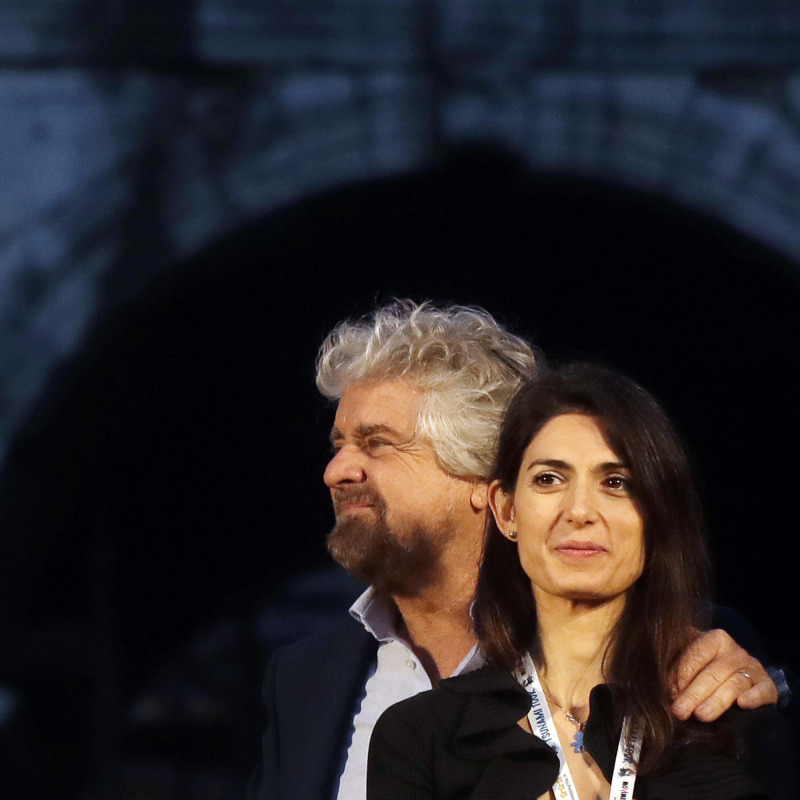 Beppe Grillo e Virginia Raggi