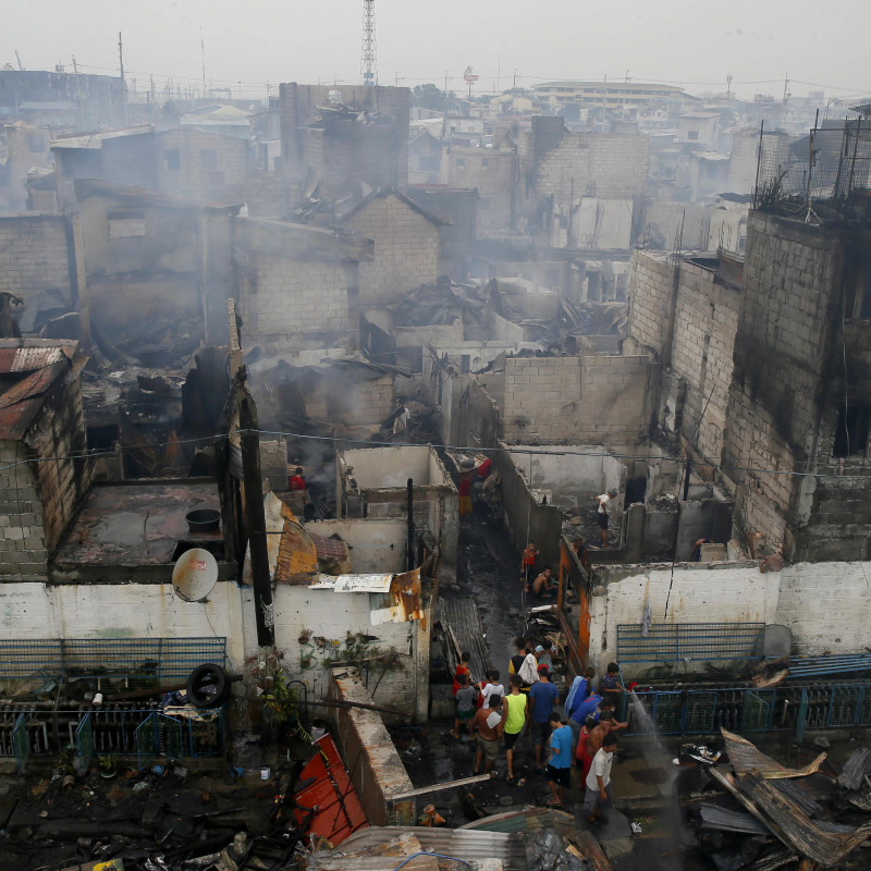 Baraccopoli in fiamme a Manila, Filippine - Ansa