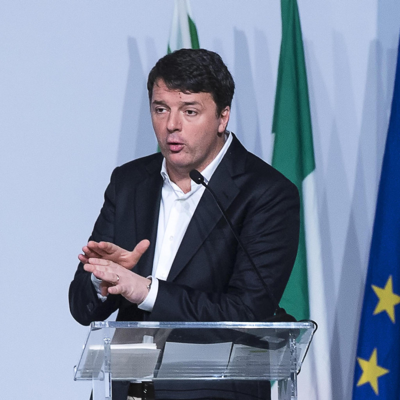 Matteo Renzi all'hotel Parco dei Principi durante l'assemblea nazionale del Partito Democratico - Ansa