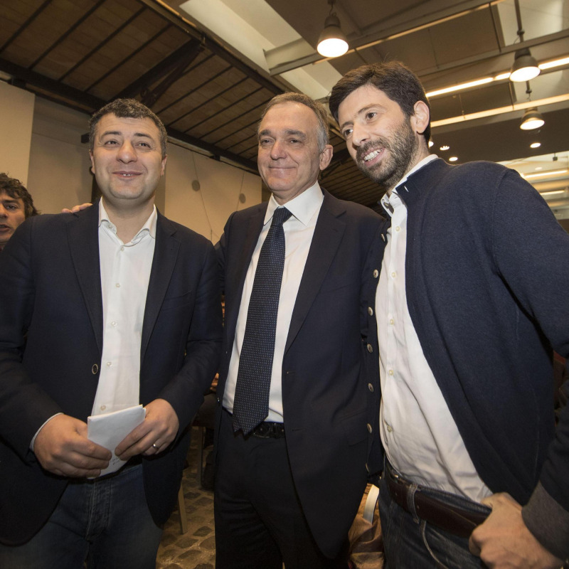Da sinistra Arturo Scotto, Enrico Rossi, Roberto Speranza