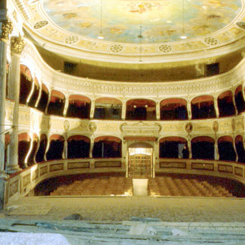 Il teatro comunale di Racalmuto, inaugurato dal presidente della Repubblica, Carlo Azeglio Ciampi