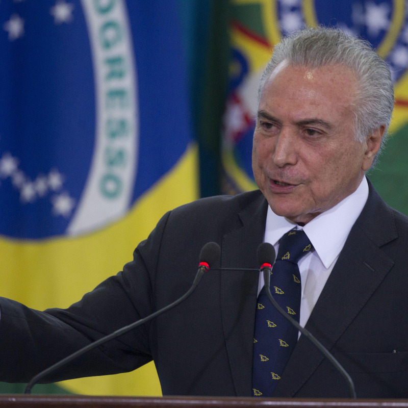 Presidente brasiliano Michel Temer - Ansa