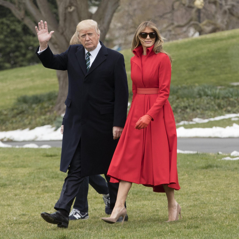 Trump e la moglie Melania