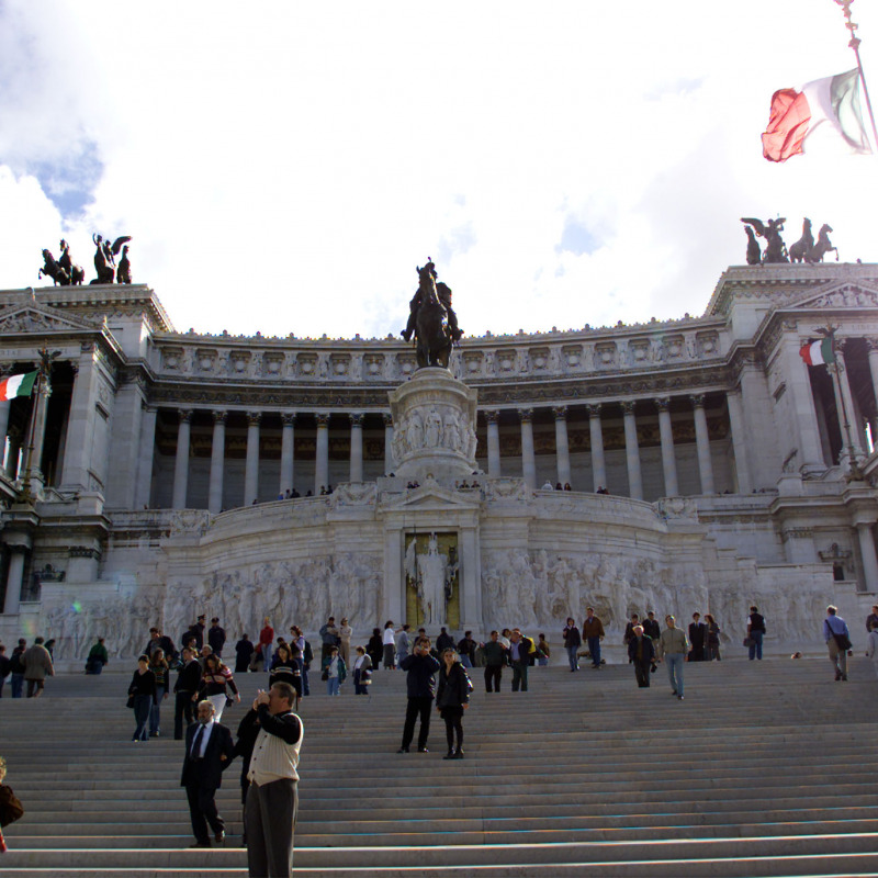 Il Vittoriano in piazza Venezia a Roma