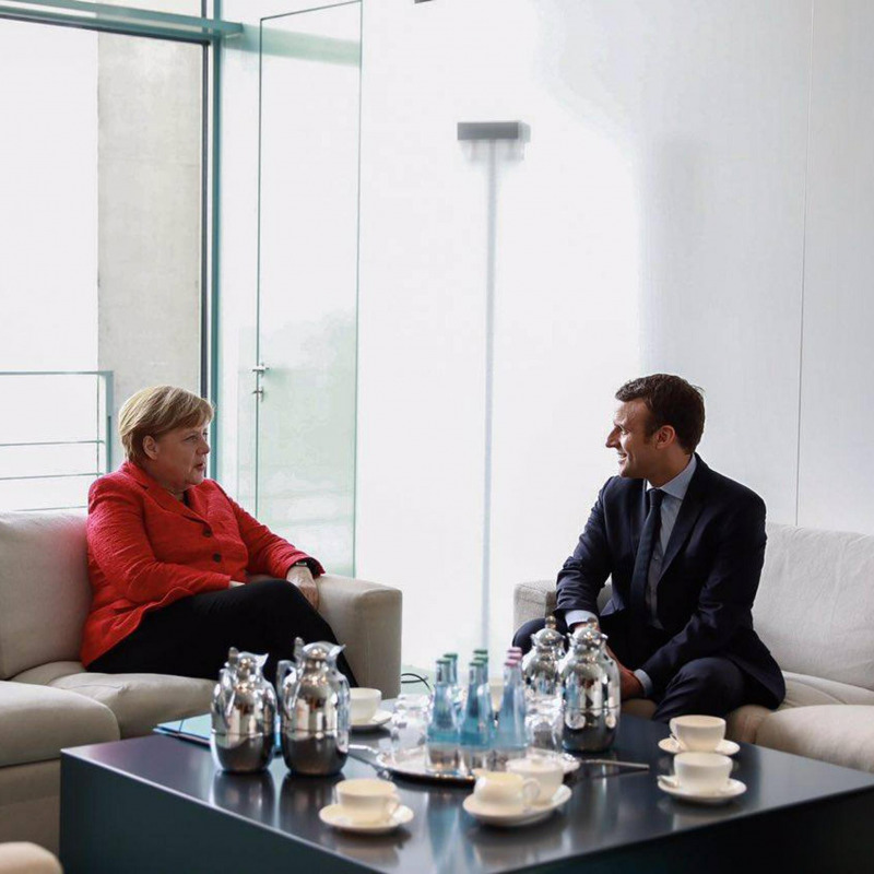 Angela Merkel ed Emmanuel Macron
