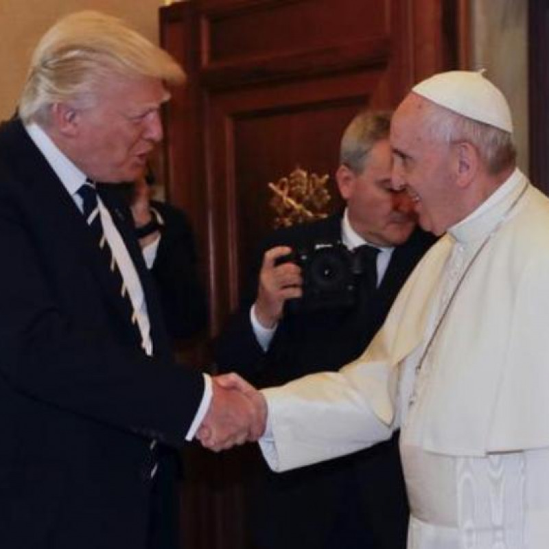 Donald e Melania Trump in Vaticano - Ansa