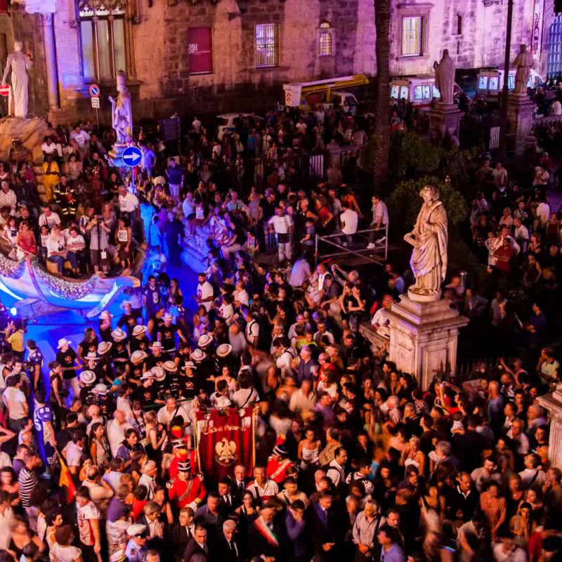 Un'immagine del corteo del Festino di Santa Rosalia 2017