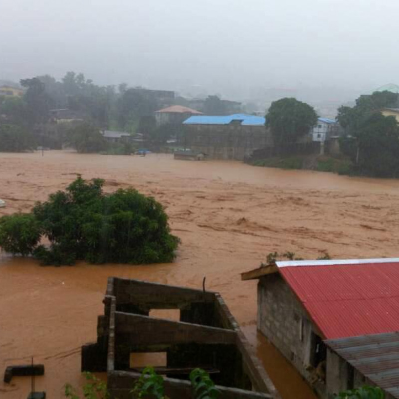 L'alluvione che ha colpito Freetown, in Sierra Leone - Ansa