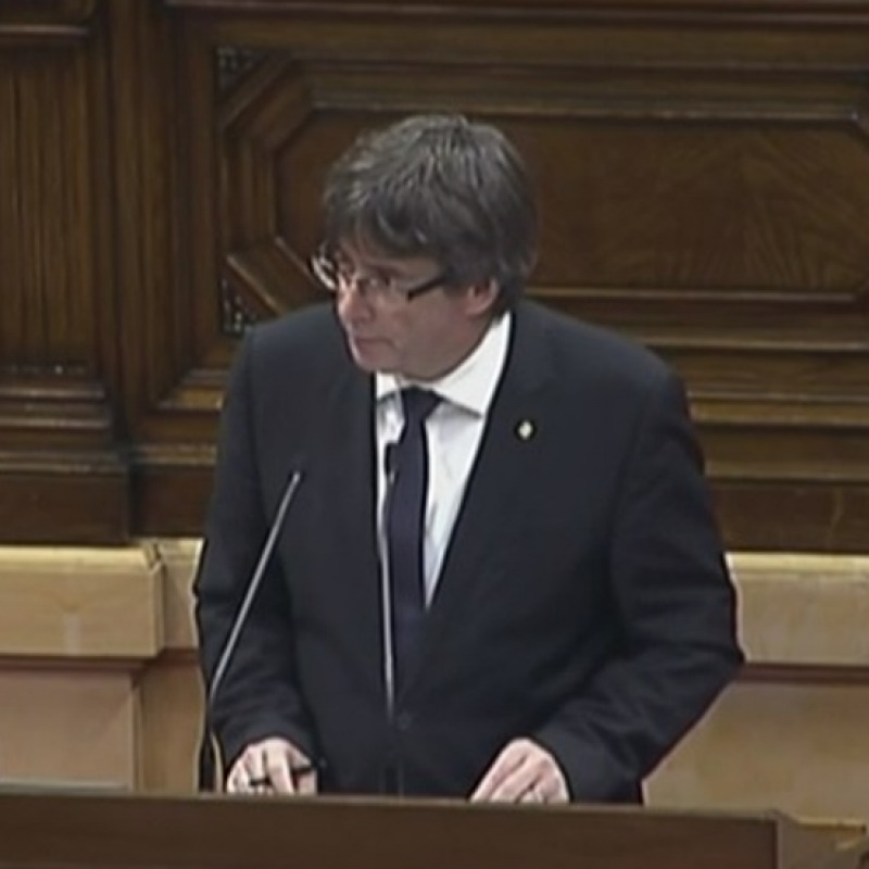 Il presidente della Catalogna, Carles Puigdemont