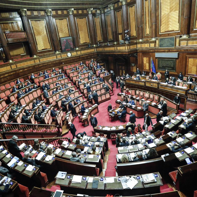 L'Aula del Senato durante la votazione finale del "Rosatellum" - Ansa