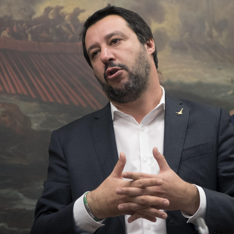 Il segretario della Lega Nord Matteo Salvini