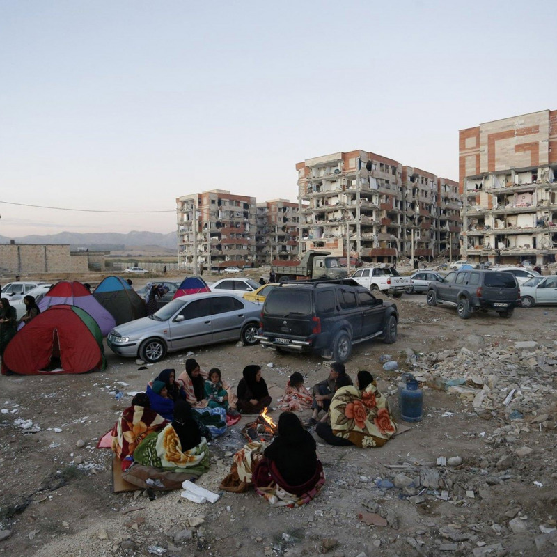 Gli sfollati del terremoto in Iran del 13 novembre scorso