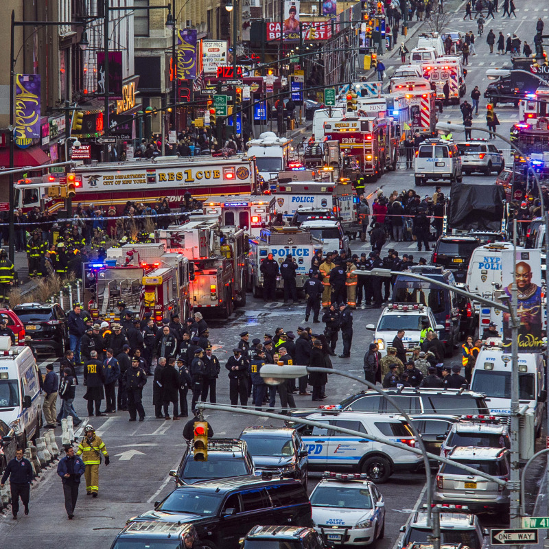 Le immagini dopo l'attentato a Manhattan