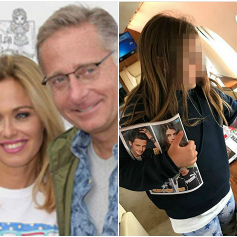 La foto postata su Instagram da Sonia Bruganelli, in cui si vede la figlia nel jet privato