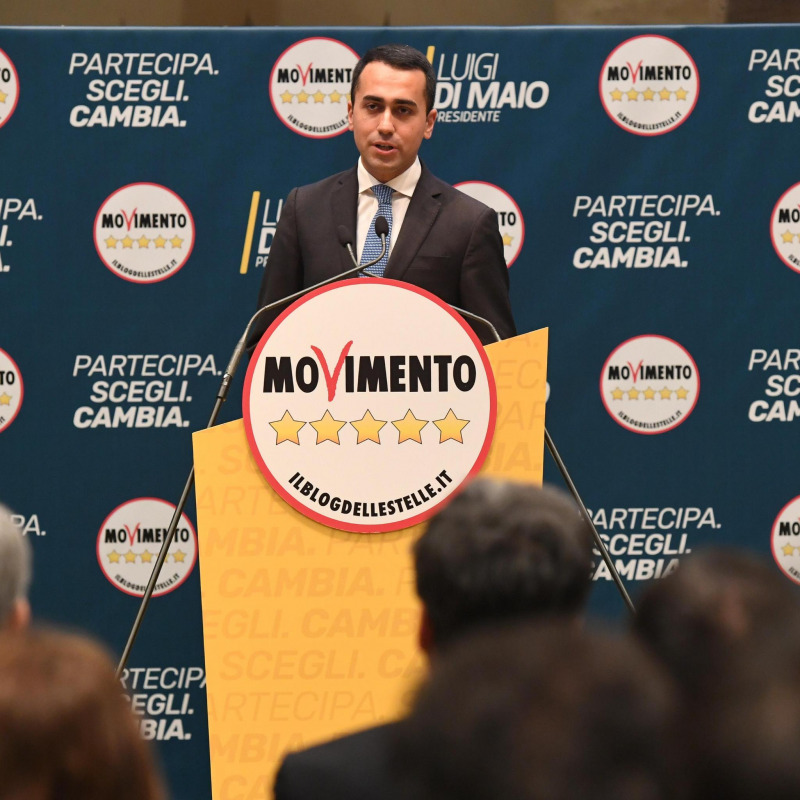 Il candidato premier M5S Luigi Di Maio durante la presentazione dei candidati "esterni" del Movimento