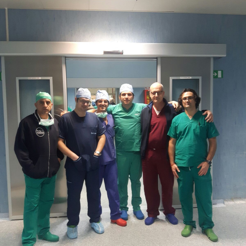 L'equipe dell'ospedale di Trapani