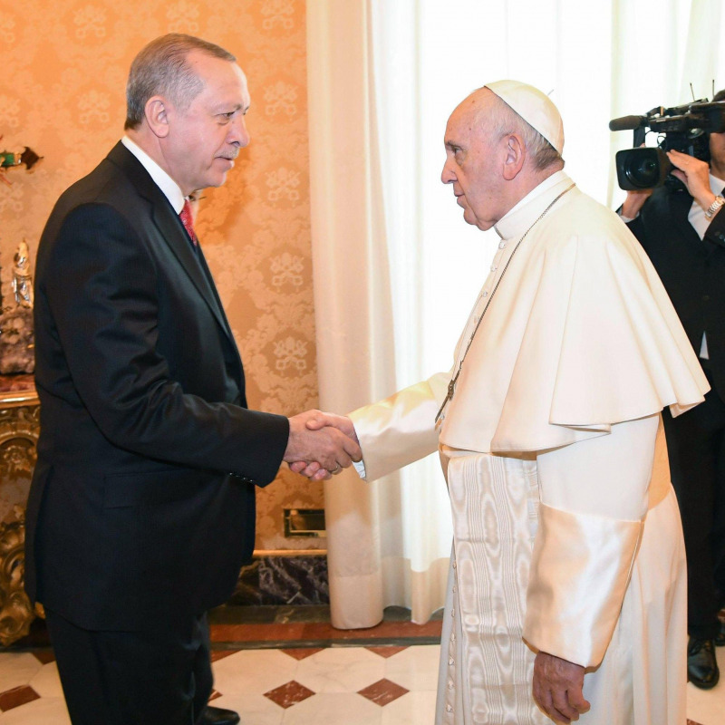 Incontro tra il Papa e il presidente turco Erdogan