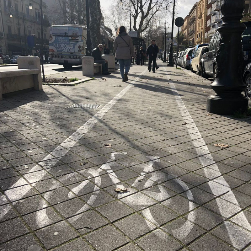 Pista ciclabile in via Libertà