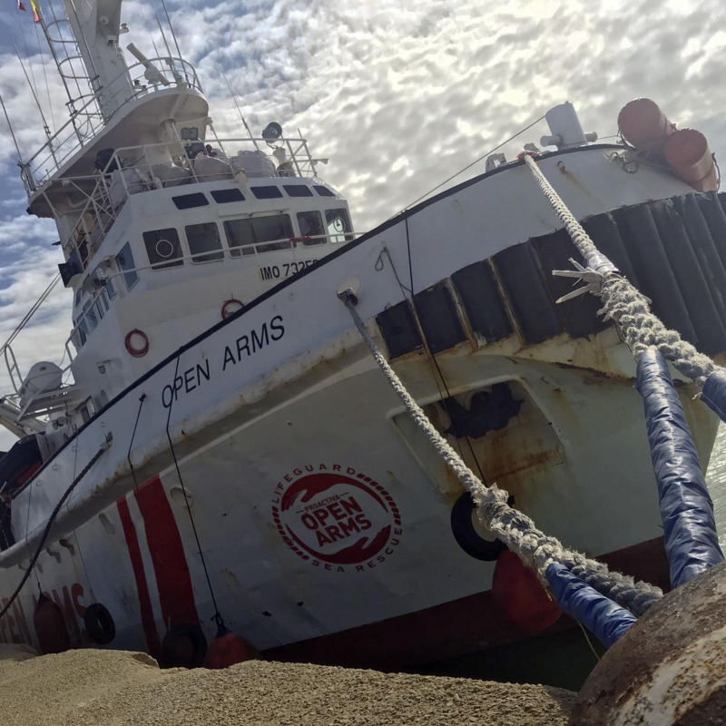 La nave della ong spagnola ProActiva Open Arms sequestrata a Pozzallo