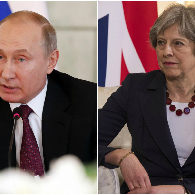 Vladimir Putin e Theresa May
