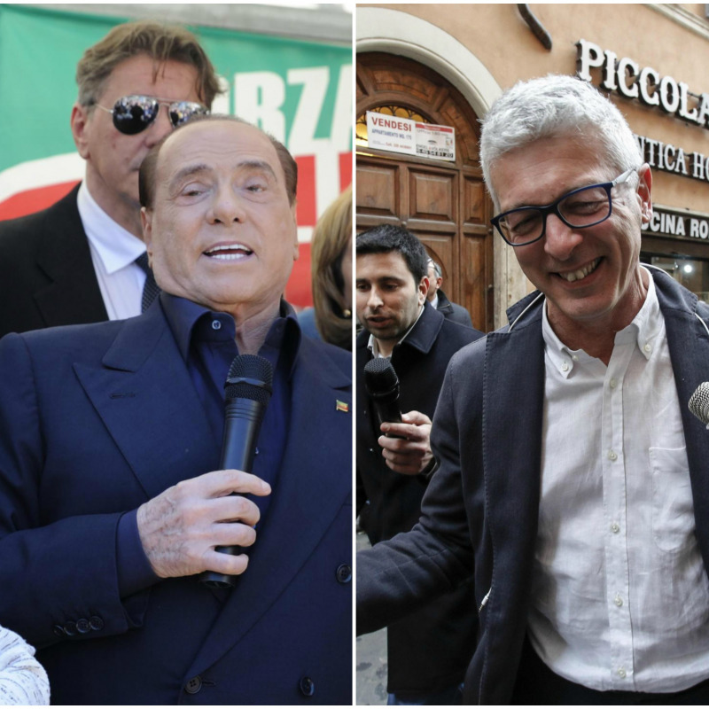 Silvio Berlusconi (Fi) e Nicola Morra (M5s)